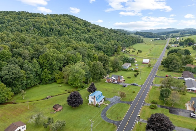 drone / aerial view featuring a rural view