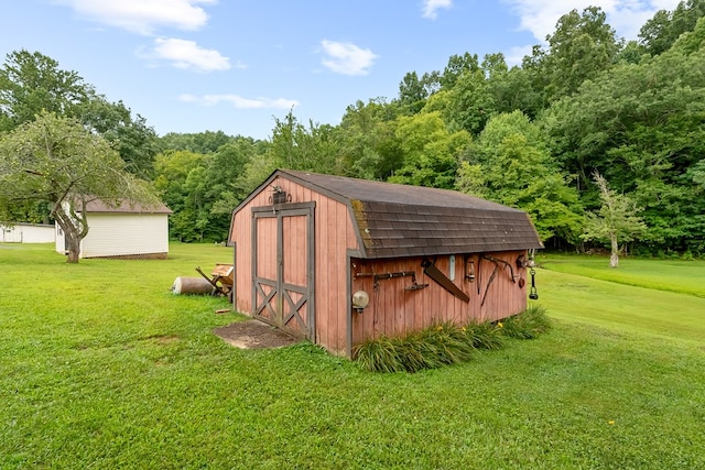 view of shed