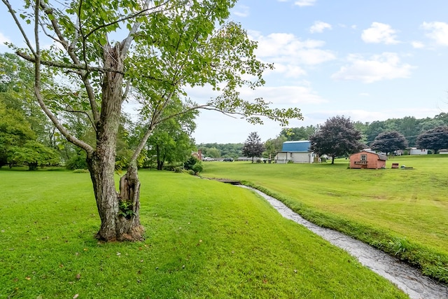 view of home's community with a lawn