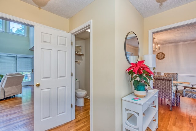 17031 Sedona Dr, Abingdon, VA 24211 - corridor with a textured ceiling and light wood finished floors