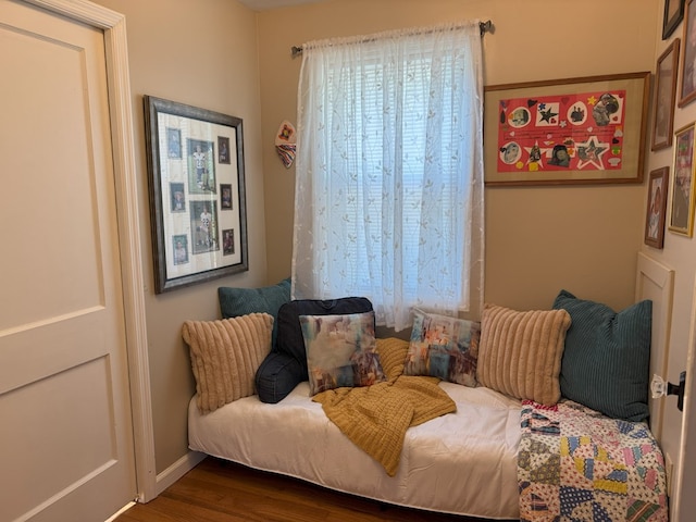 1317 Newton St, Bristol, VA 24201 - bedroom with dark wood-style floors and baseboards
