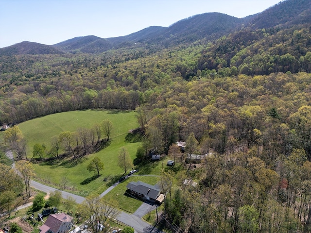 324 Mill Creek Rd, Chilhowie, VA 24319 - birds eye view of property with a mountain view and a wooded view