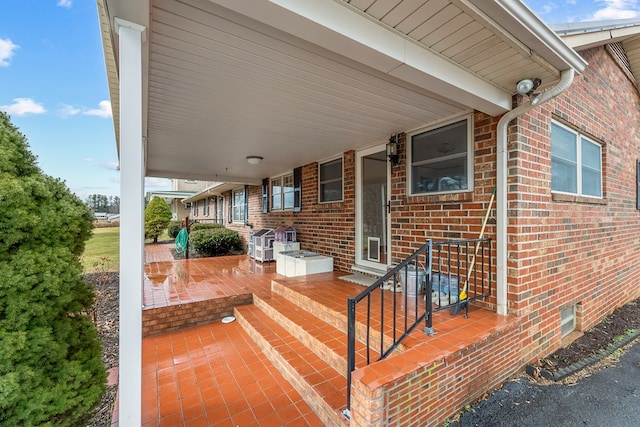 wooden deck with a porch