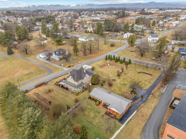 aerial view featuring a mountain view