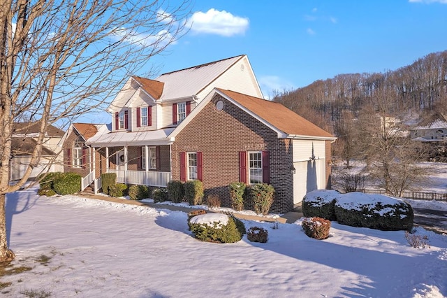 view of front of property with covered porch