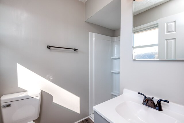 824 Skyview Dr, Chilhowie, VA 24319 - full bath featuring toilet, a shower, and vanity