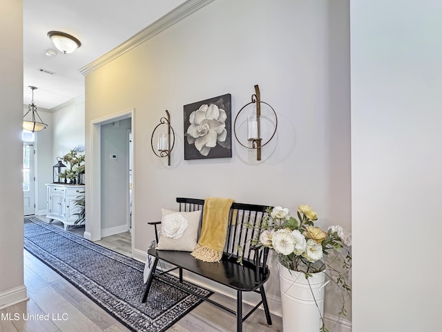14 Le Petit Cv, Long Beach, MS 39560 - hallway with ornamental molding and wood finished floors