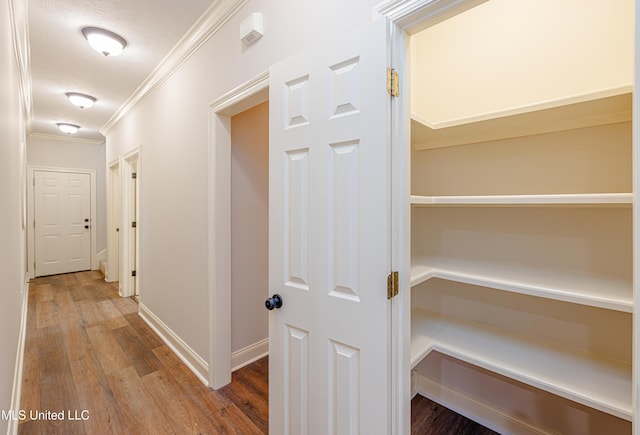 130 Covey Run, Madison, MS 39110 - hallway with crown molding and wood finished floors