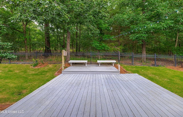 130 Covey Run, Madison, MS 39110 - wooden terrace with a fenced backyard