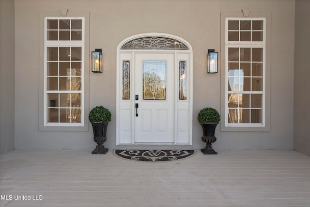 view of doorway to property