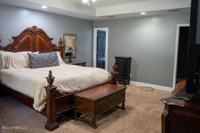 6816 Natchez St, Biloxi, MS 39532 - bedroom featuring light carpet and recessed lighting