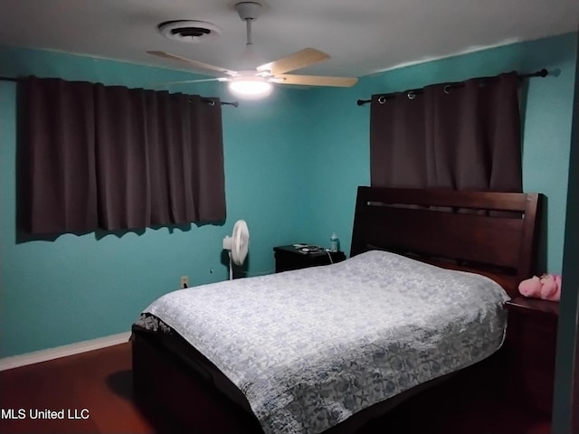 807 Line Dr, Forest, MS 39074 - bedroom with a ceiling fan and baseboards