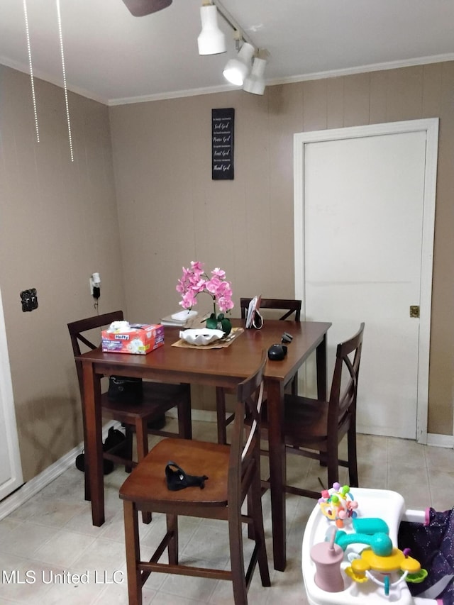 807 Line Dr, Forest, MS 39074 - dining room featuring ornamental molding and baseboards