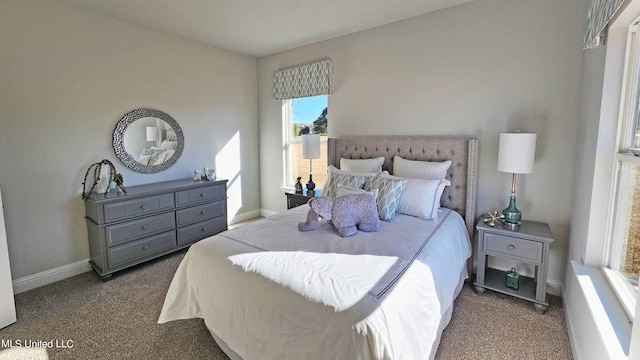 view of carpeted bedroom