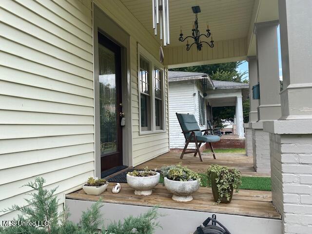 exterior space with a porch