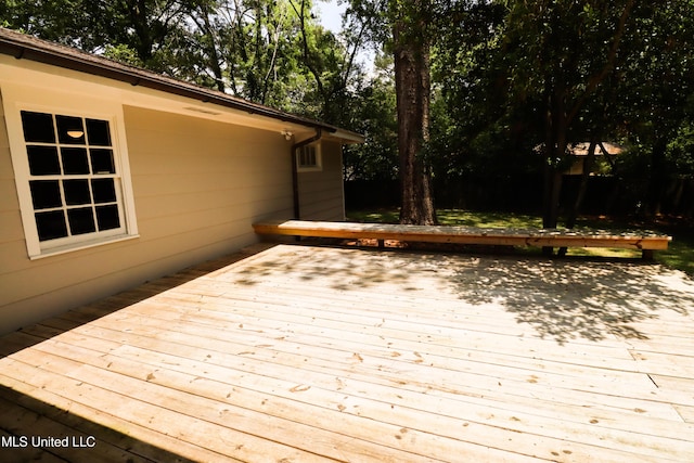 view of wooden terrace