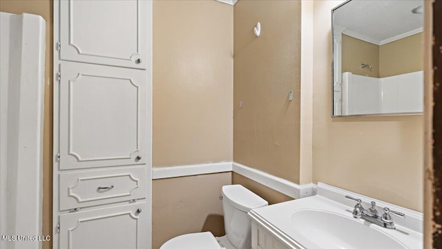 3222 Stage Rd, Morton, MS 39117 - bathroom with vanity and ornamental molding