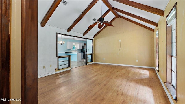3222 Stage Rd, Morton, MS 39117 - unfurnished living room featuring light wood-type flooring and ceiling fan