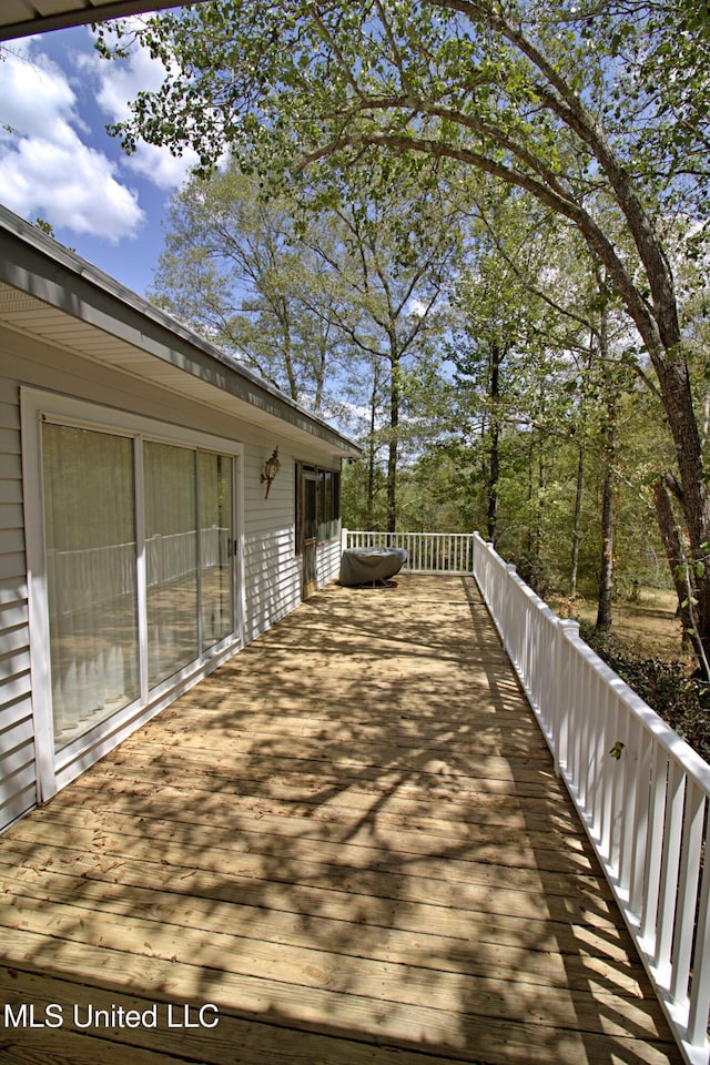 view of wooden deck