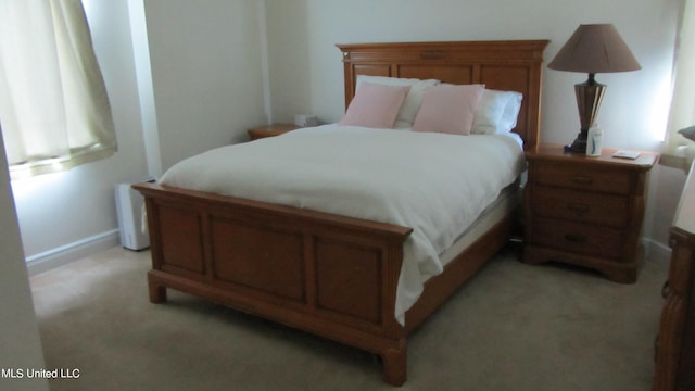 view of carpeted bedroom