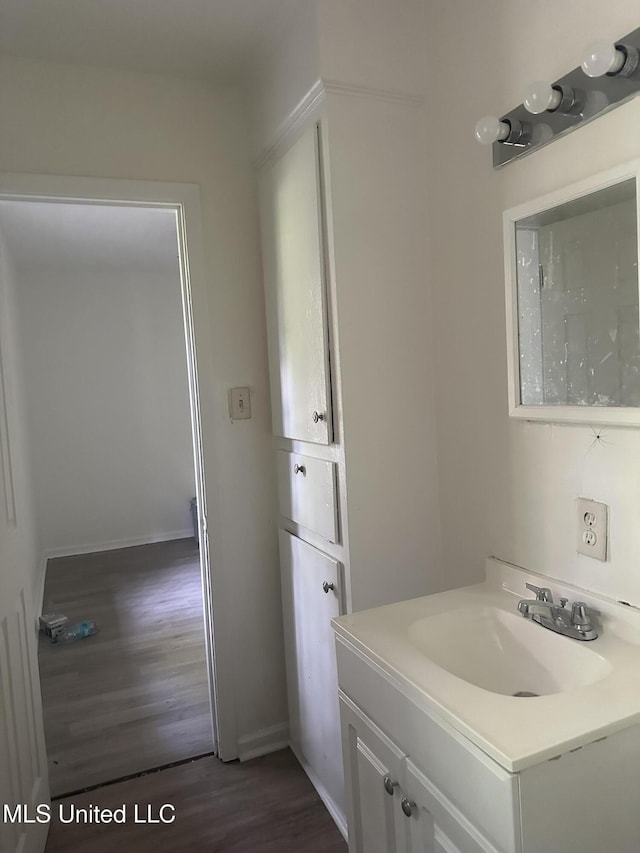2806 Tara Rd, Jackson, MS 39212 - bathroom with wood finished floors and vanity