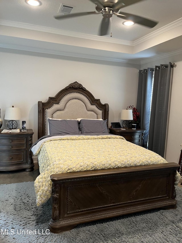 108 Brunswick Cv, Canton, MS 39046 - bedroom featuring ornamental molding and a ceiling fan