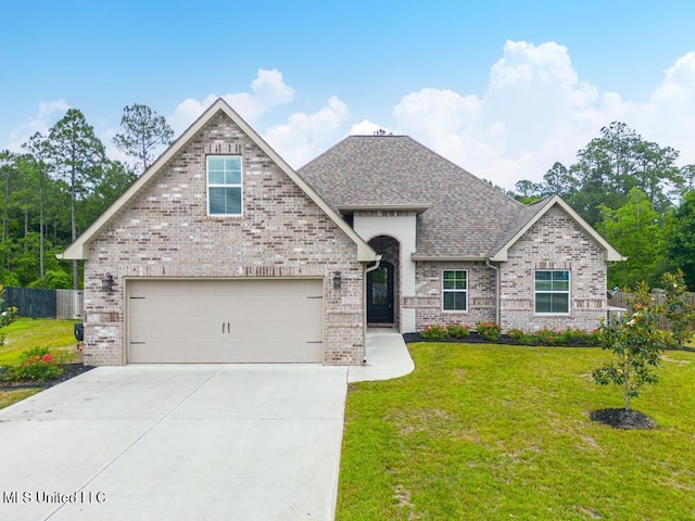 13312 Harper Ct, Gulfport, MS 39503 - view of front of property with brick siding, driveway, a garage, and a shingled roof