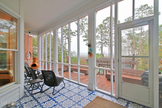 view of sunroom / solarium