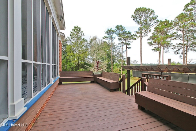 view of wooden terrace