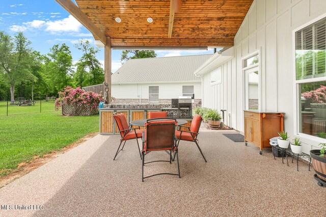 view of patio with fence