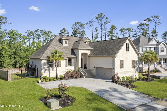 5705 Via Toscana, Ocean Springs, MS 39564 - french provincial home featuring concrete driveway, roof with shingles, and a garage
