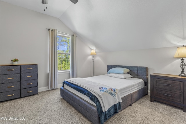 5705 Via Toscana, Ocean Springs, MS 39564 - bedroom featuring lofted ceiling, carpet floors, baseboards, and ceiling fan