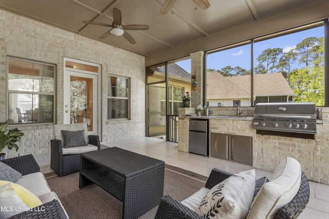 5705 Via Toscana, Ocean Springs, MS 39564 - sunroom / solarium featuring a sink and plenty of natural light