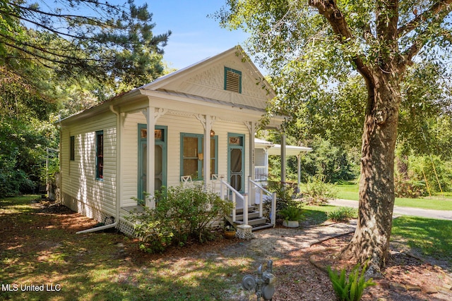 exterior space featuring a porch