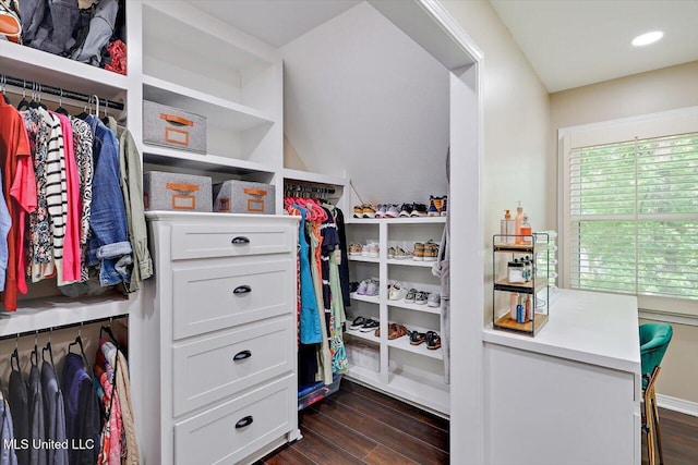 121 Countrywood Cir, Clinton, MS 39056 - spacious closet with dark wood-style flooring