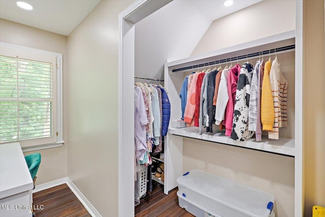 121 Countrywood Cir, Clinton, MS 39056 - walk in closet with wood finished floors