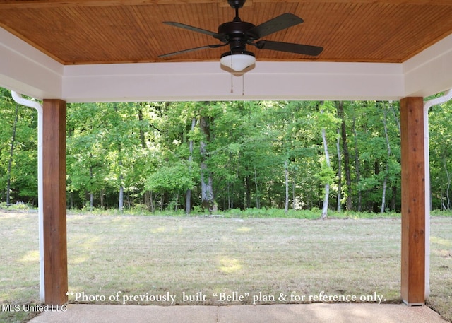 6579 Grand Oak Ln, Southaven, MS 38672 - view of patio with ceiling fan