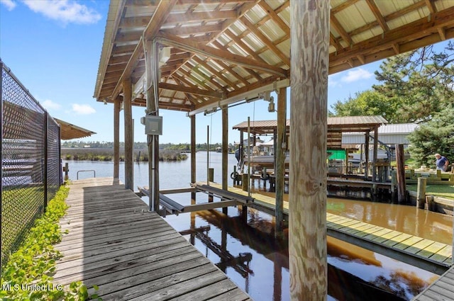 6313 Hermosa Dr, Ocean Springs, MS 39564 - dock area with boat lift and a water view