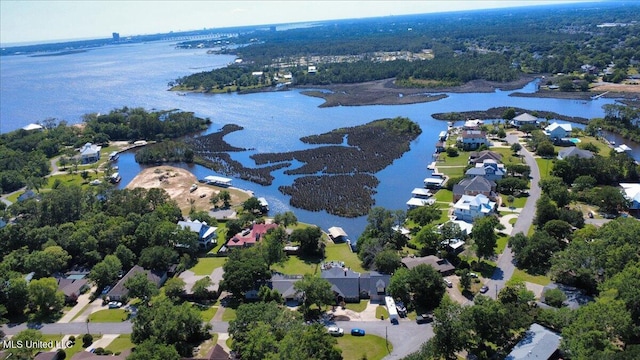 6313 Hermosa Dr, Ocean Springs, MS 39564 - aerial perspective of suburban area featuring a large body of water