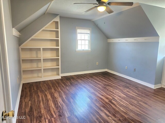 1618 Pear Orchard Pl, Jackson, MS 39211 - bonus room featuring built in features, wood finished floors, baseboards, and ceiling fan