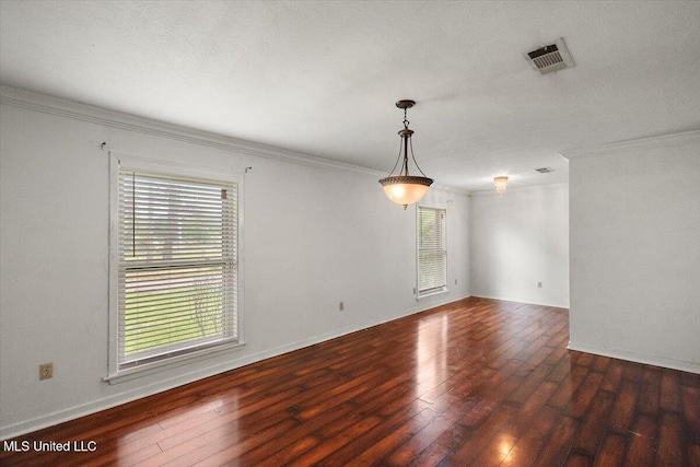 101 Lake Of Pines Dr, Jackson, MS 39206 - empty room with hardwood / wood-style floors, crown molding, and baseboards