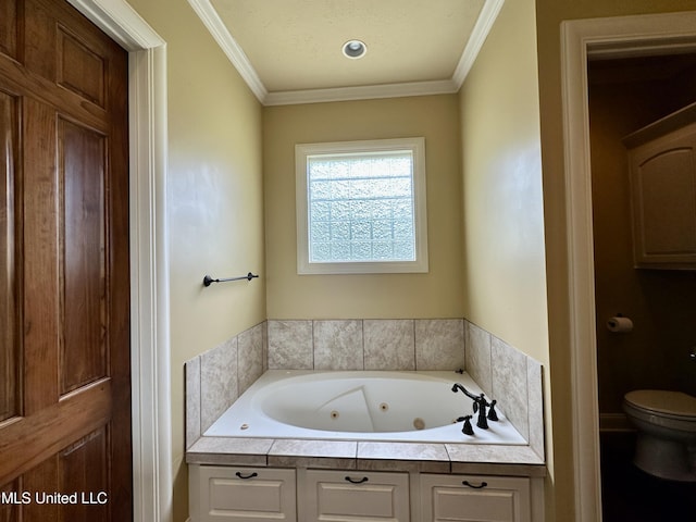 109 Brisage Dr, Madison, MS 39110 - full bath featuring crown molding, toilet, and a tub with jets