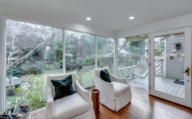 view of sunroom / solarium