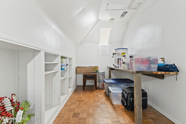 storage room featuring visible vents