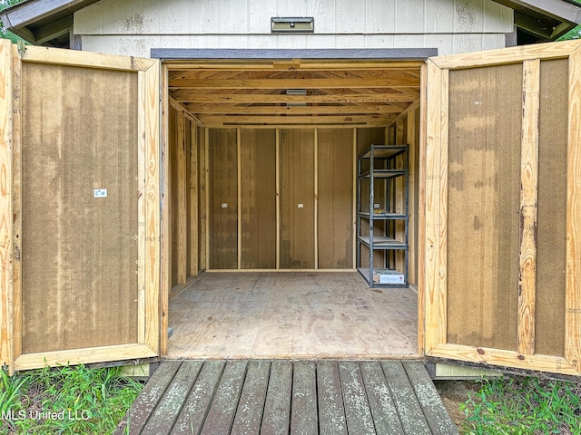 view of storage