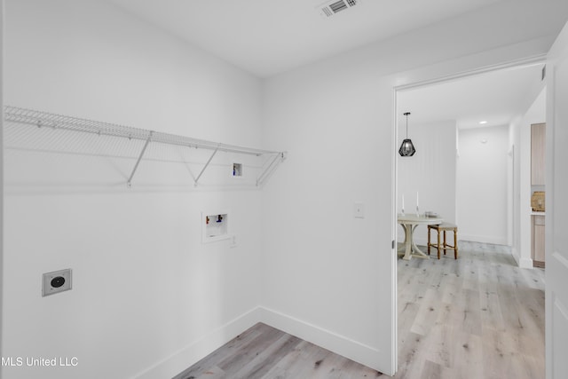 1302 Magnolia St Unit A101, Gulfport, MS 39507 - laundry area with electric dryer hookup, hookup for a washing machine, and light wood-type flooring