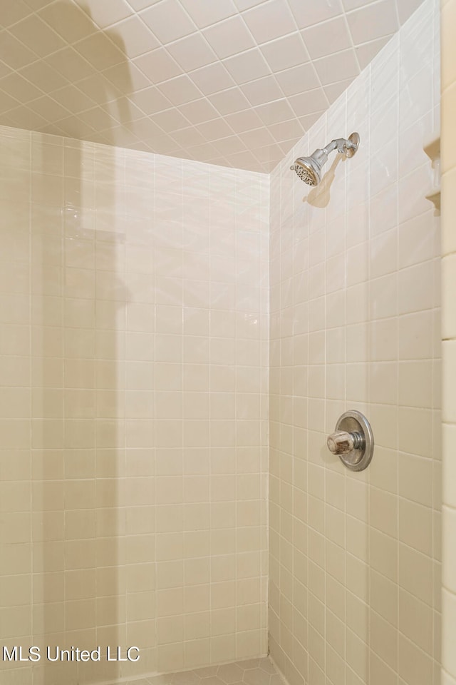 bathroom with tiled shower