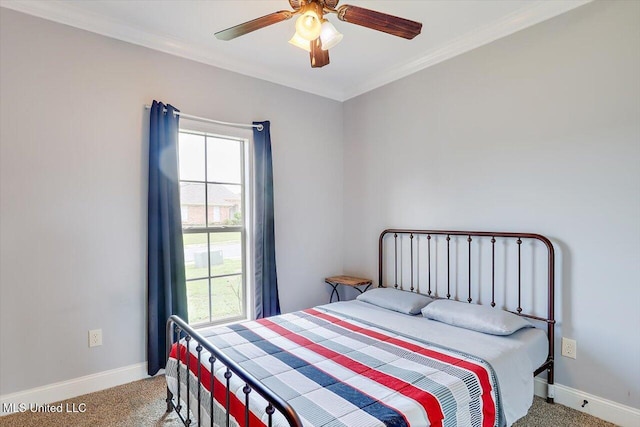 218 Greenfield Ridge Dr, Brandon, MS 39042 - bedroom with multiple windows, carpet floors, baseboards, and crown molding