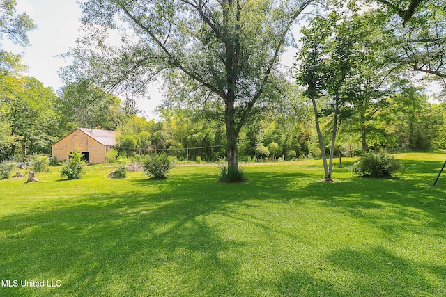 2548 Furrs Mill Dr, Wesson, MS 39191 - view of grassy yard with an outbuilding and an outdoor structure