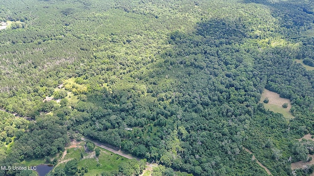 2548 Furrs Mill Dr, Wesson, MS 39191 - aerial view of property and surrounding area featuring a heavily wooded area